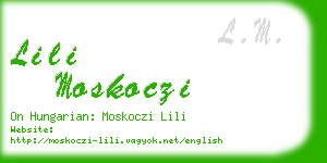 lili moskoczi business card